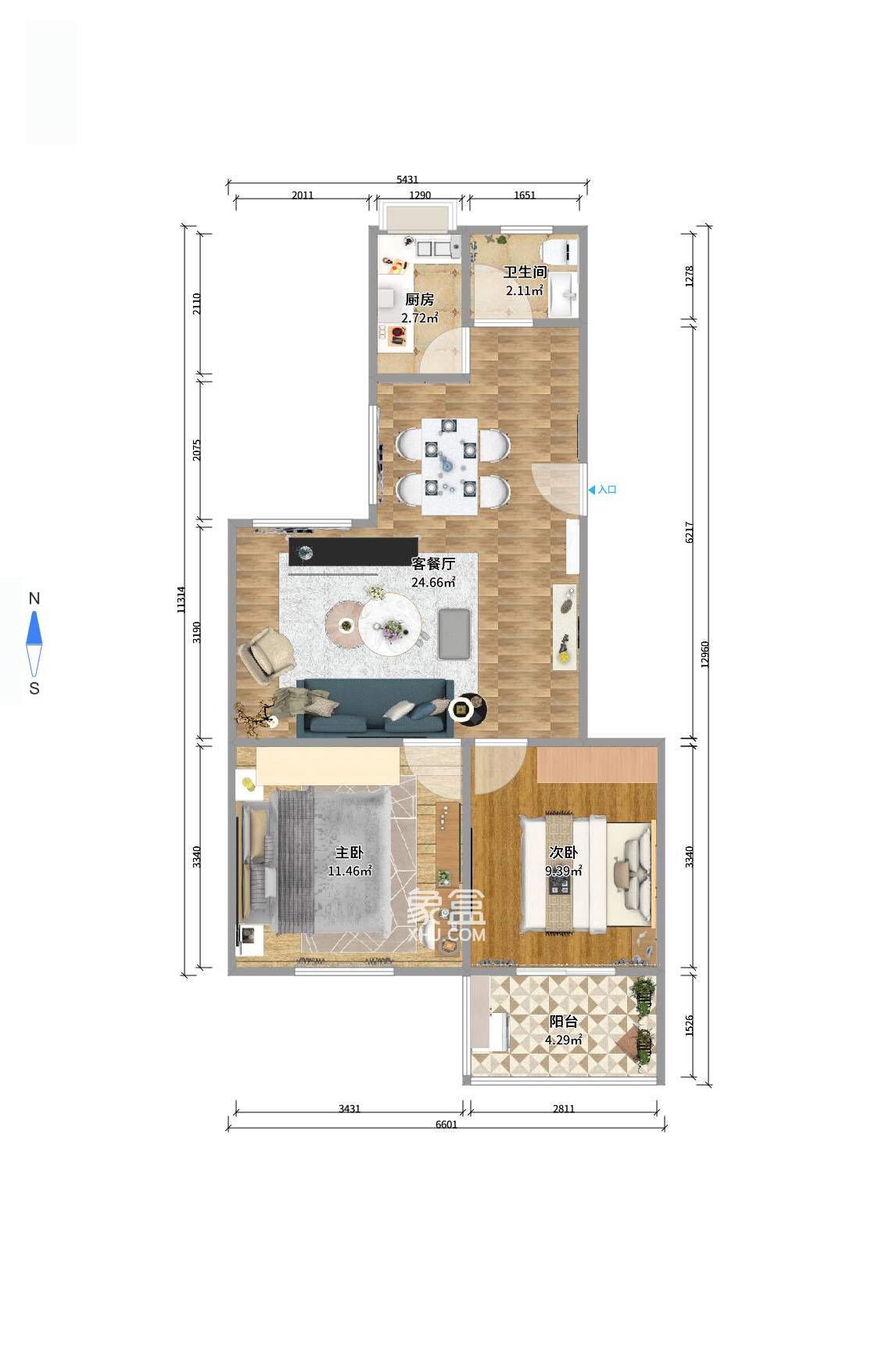 中建五局信和苑，单位2房，装修可以，户型格局周正，随时看房