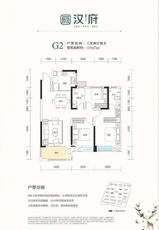 约121﹐2期偶数层户型:4室2厅2卫1厨建筑面积:约121﹐2期奇数层户型