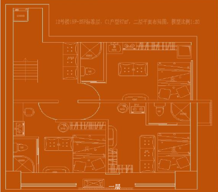 恒大滨河左岸  2室1厅1卫   2500.00元/月室内图1