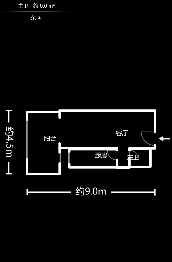 湖湾世景  1室1厅1卫   31.80万室内图1