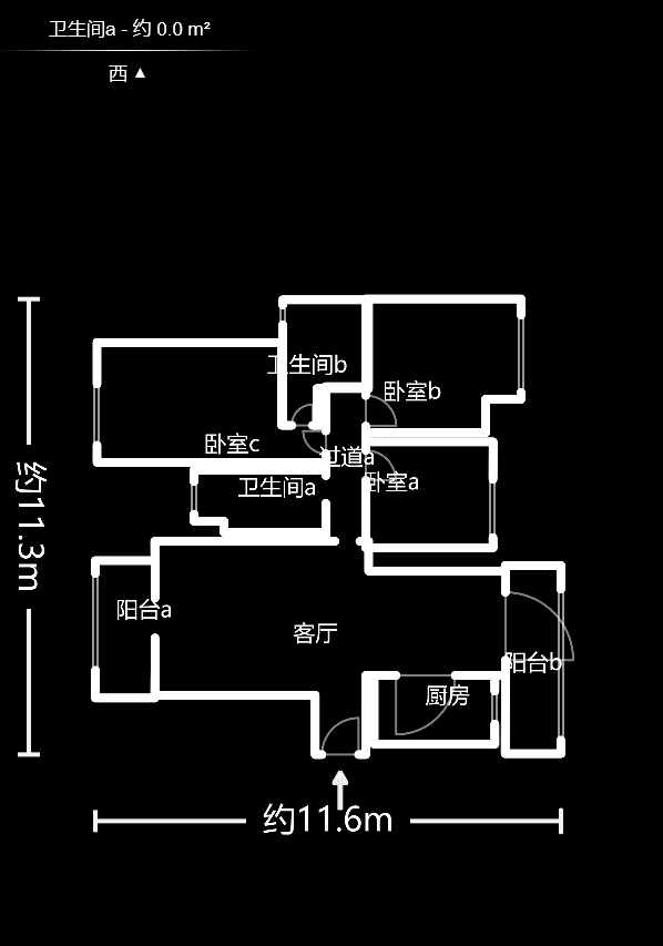 恒生碧水龙庭  3室2厅1卫   105.00万室内图1