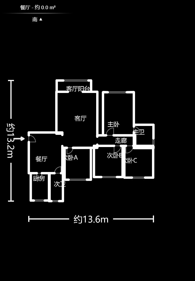山水嘉园  3室2厅1卫   150.00万室内图1