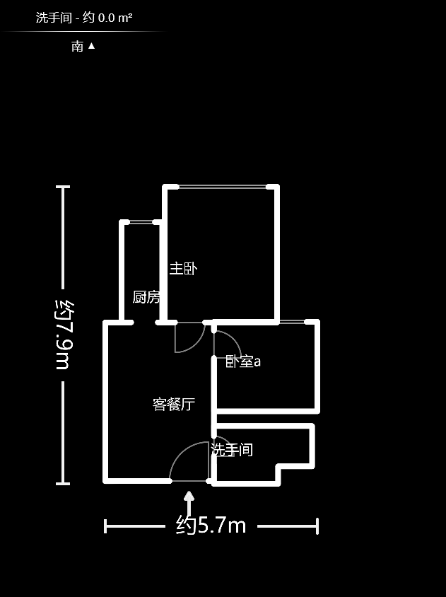 旭辉御府  2室1厅1卫   51.00万室内图1
