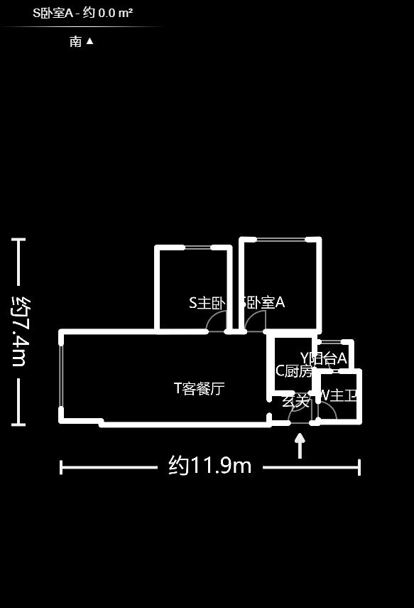 中城丽景香山园  2室2厅1卫   92.80万室内图1