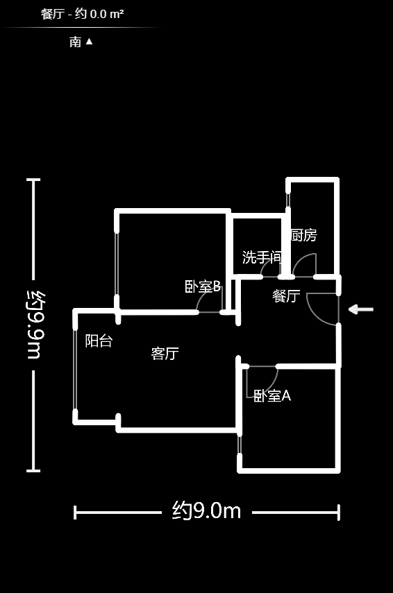 星城映象  2室2厅1卫   72.80万室内图1