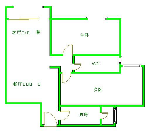 锦绣光华  2室2厅1卫   60.00万户型图