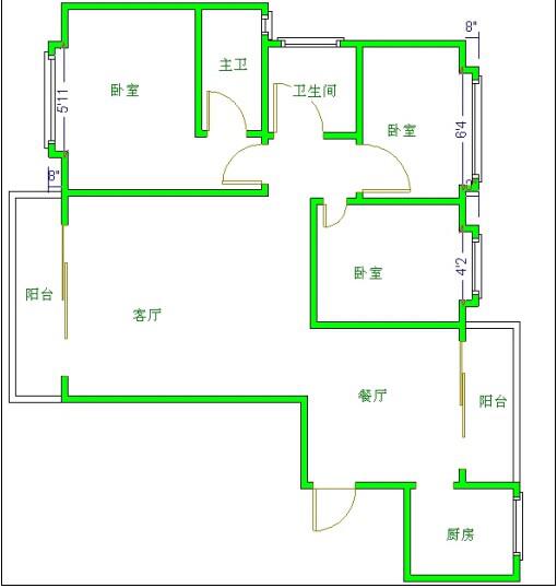 驿鑫.乡卿城  3室2厅1卫   80.00万客厅
