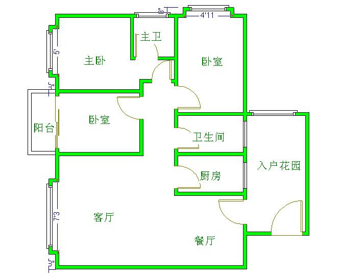 富邑华庭  3室2厅2卫   70.00万客厅