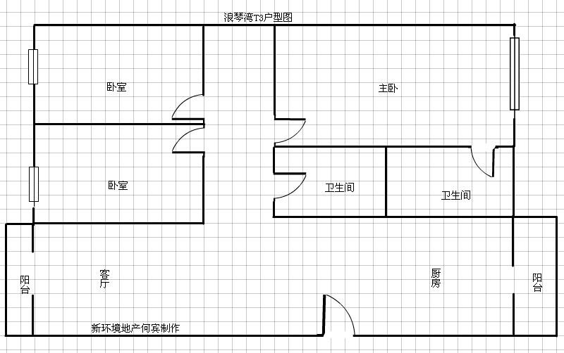 浪琴湾  3室1厅1卫   125.00万室内图1