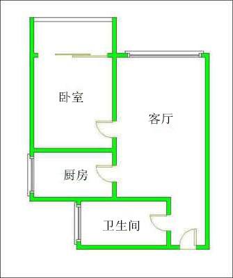 培风小区200号  1室1厅1卫   1000.00元/月室内图1