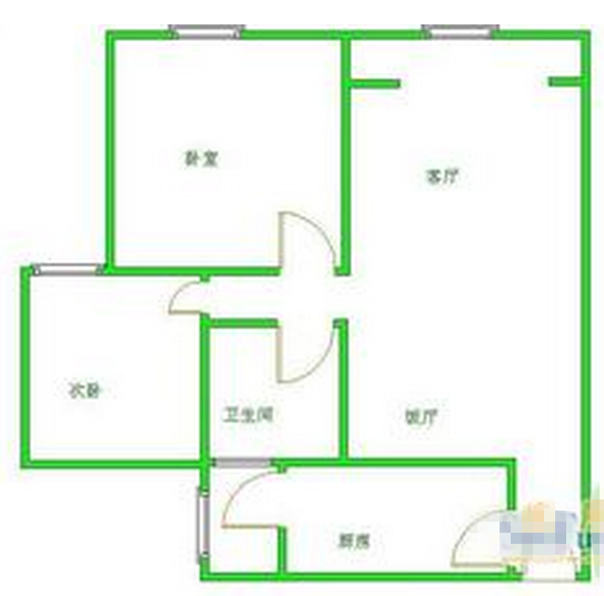 光华碧邻  2室2厅1卫   2000.00元/月室内图1