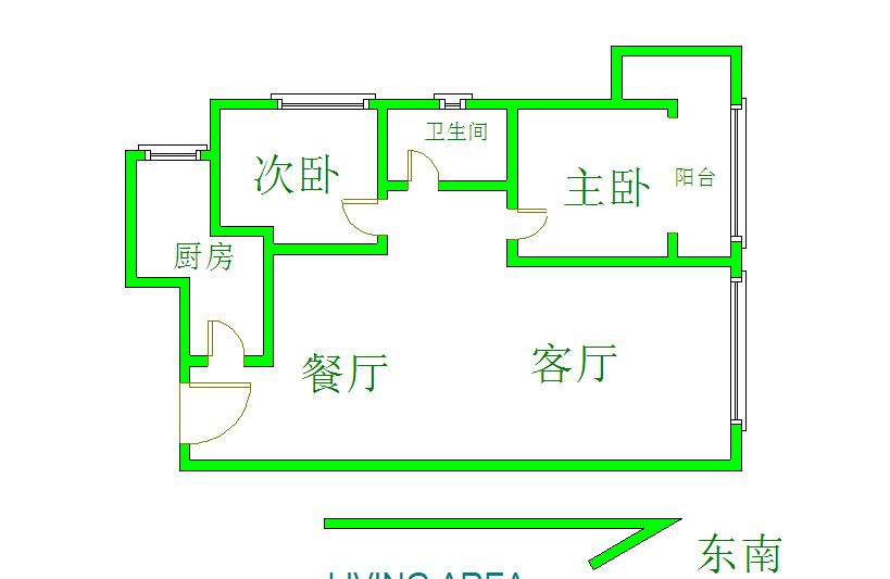 瑞通凯域  2室2厅1卫   78.00万客厅