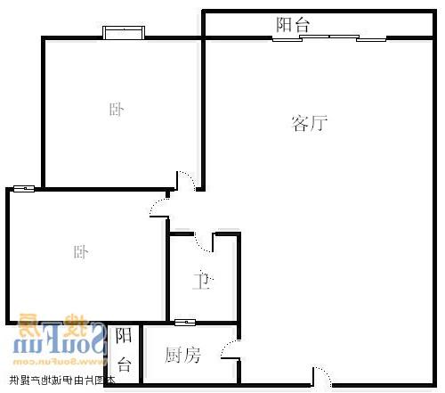 清河阳光  2室2厅1卫   72.00万客厅