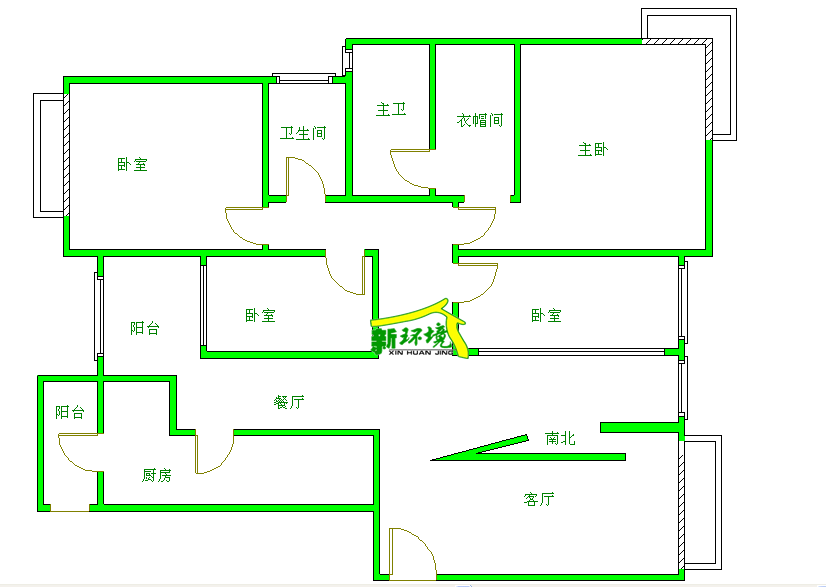 天合丶凯旋城  4室1厅1卫   190.00万室内图1