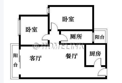 光华碧邻  2室2厅1卫   1600.00元/月室内图1