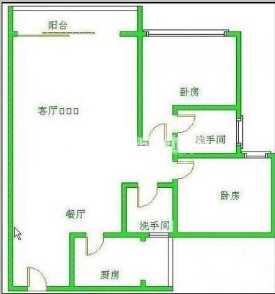 上道西城  2室1厅1卫   55.00万客厅