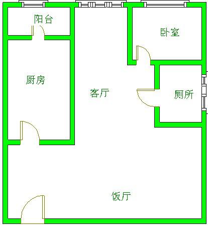 美丽朋城  1室1厅1卫   50.00万室内图1
