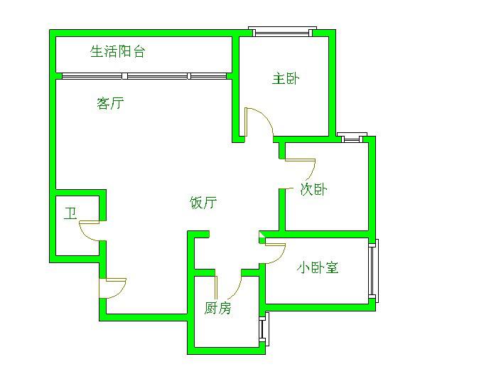 铸信境界  3室2厅2卫   105.00万客厅