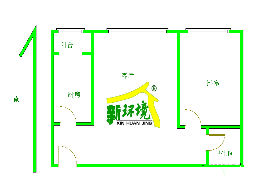 美丽朋城  1室1厅1卫   45.00万客厅