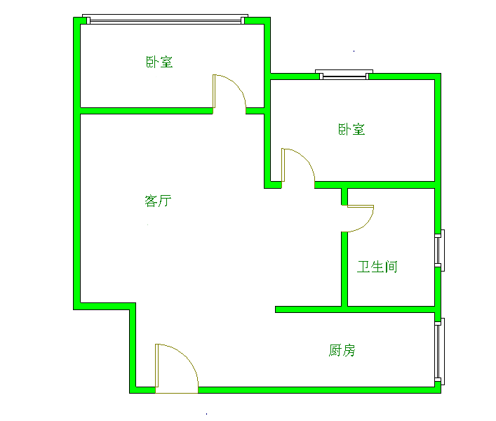 生活立方  2室1厅1卫   1900.00元/月室内图