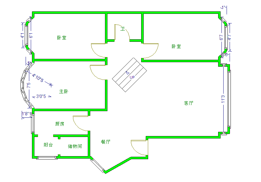 二十一世纪花园3期（千禧园）  3室1厅2卫   110.00万客厅