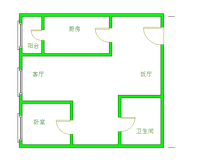 美丽朋城  1室1厅1卫   42.00万客厅