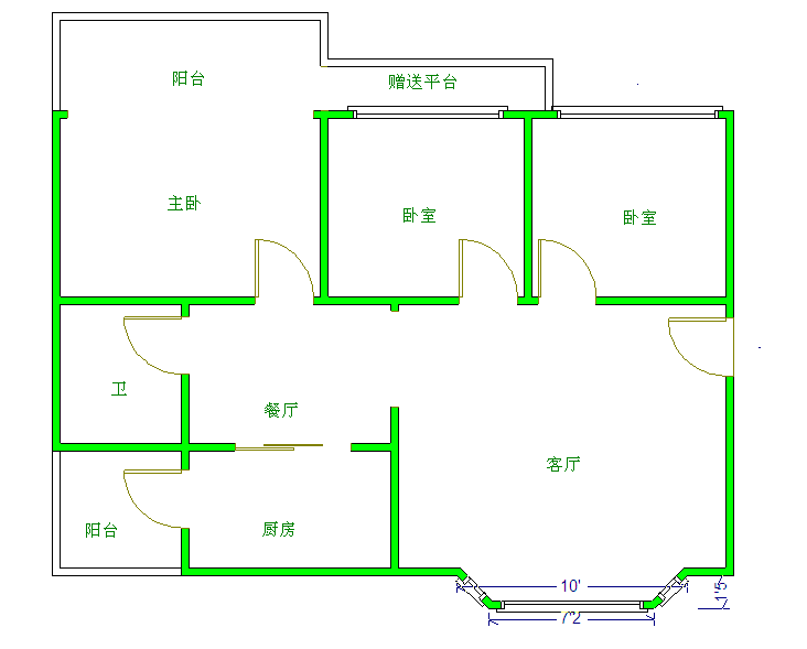 二十一世纪花园1期  3室1厅1卫   75.00万室内图1