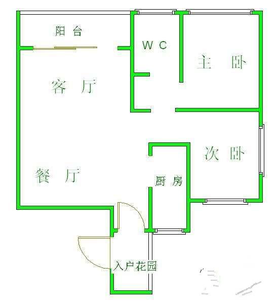 一品天成  2室1厅1卫   1900.00元/月室内图1