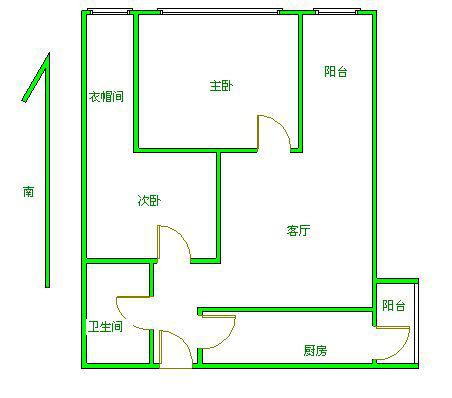 乐摩筑  2室2厅1卫   2200.00元/月室内图