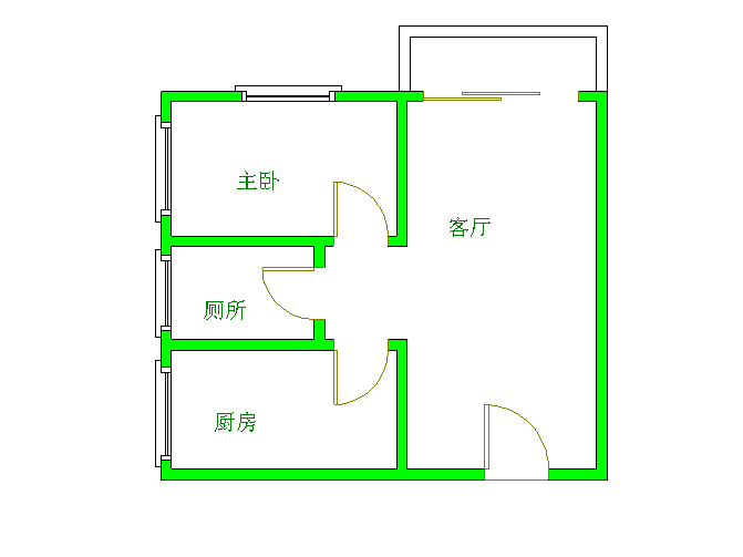 香格里拉  1室1厅1卫   55.00万室内图1