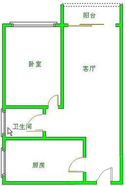 银杏苑二期  3室1厅1卫   2200.00元/月室内图1