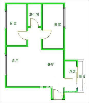 潮福苑  2室1厅1卫   1500.00元/月室内图1