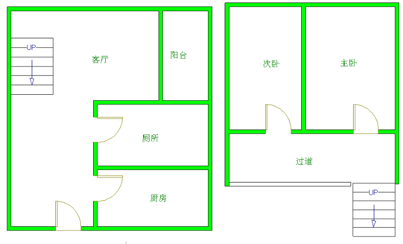 城市物语  2室1厅1卫   48.00万户型图