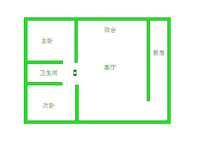 富诗特  2室1厅1卫   1600.00元/月室内图1