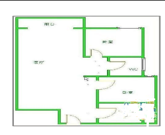 锦绣光华  2室1厅1卫   1100.00元/月室内图1