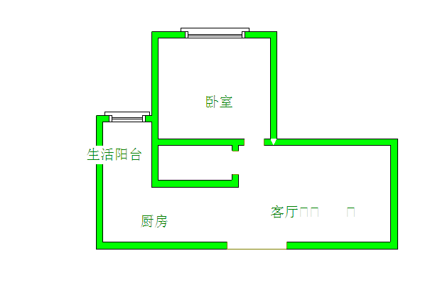 光华逸家  1室1厅1卫   1400.00元/月室内图1