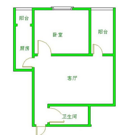 颐和京都  2室1厅1卫   1500.00元/月室内图1