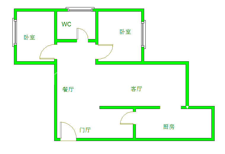 铸信境界  2室2厅1卫   2800.00元/月室内图1