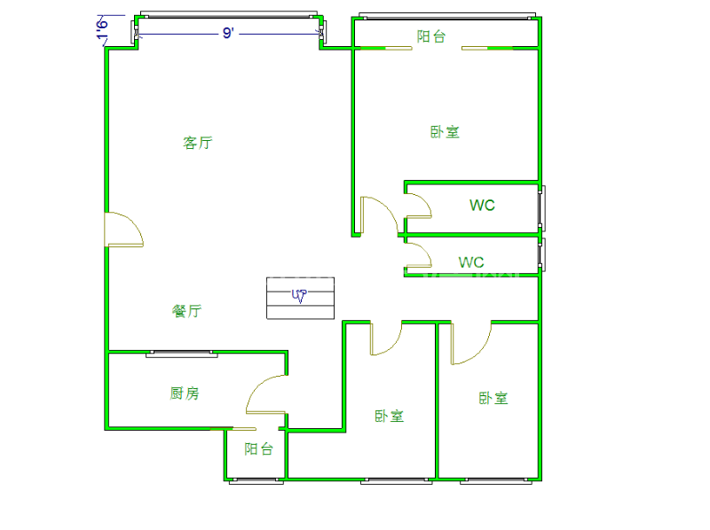 香格里拉  3室2厅2卫   3500.00元/月室内图1