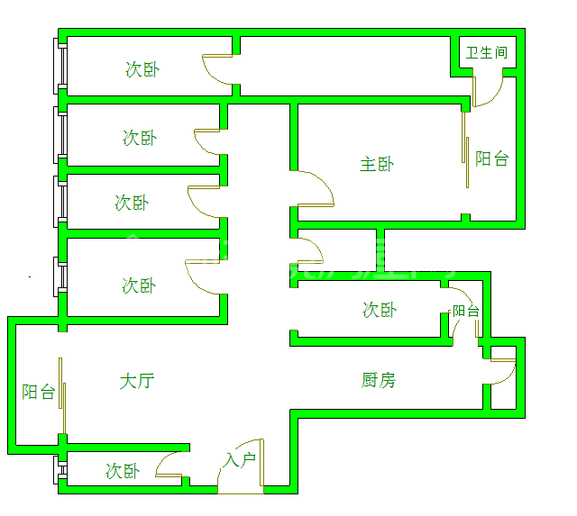 铸信境界  5室2厅2卫   3500.00元/月室内图1