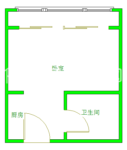 保利星座  1室1厅1卫   1500.00元/月室内图1