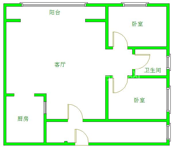 成都奥克斯广场  2室2厅1卫   4500.00元/月室内图1