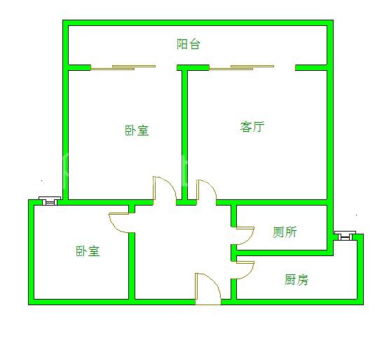 金阳易诚国际  2室1厅1卫   2500.00元/月室内图1