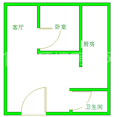 智地哥谭LOFT公寓  1室1厅1卫   1900.00元/月室内图1