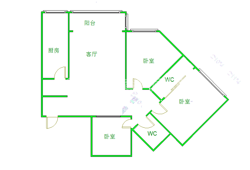 西城丽舍  3室2厅2卫   135.00万