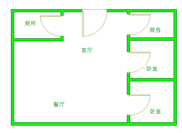 清凤时代城  2室1厅1卫   2500.00元/月室内图1