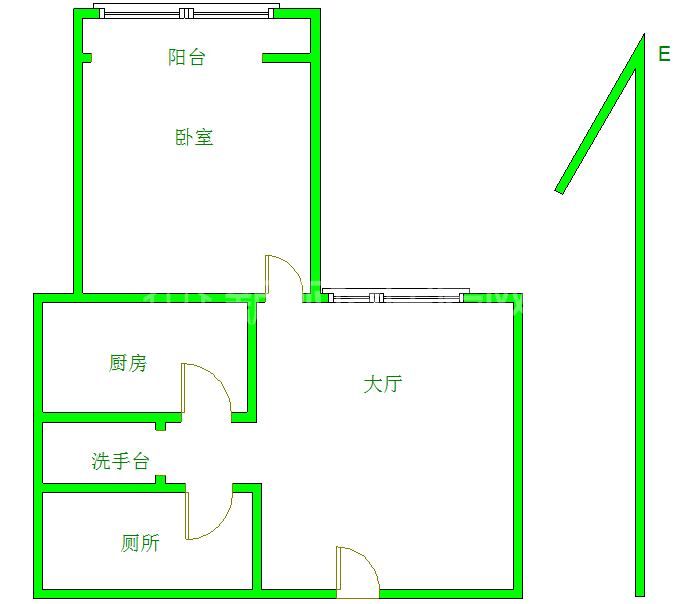 光华杏林  1室1厅1卫   58.00万