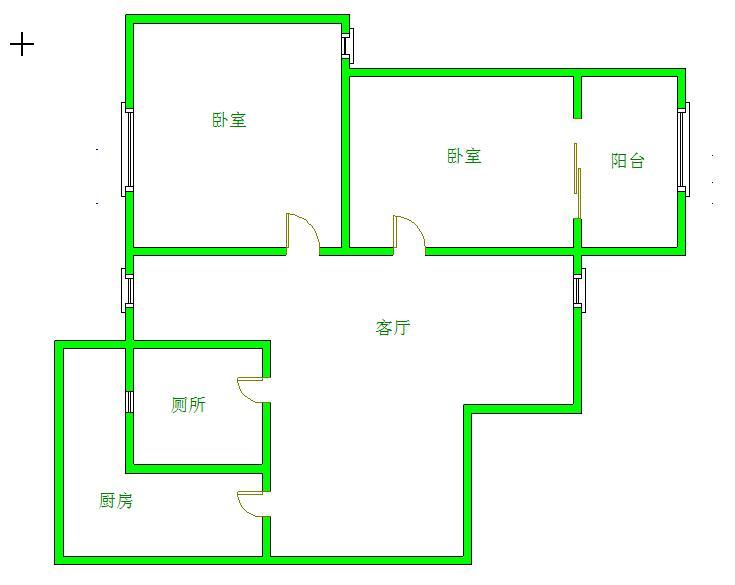 光华杏林  2室1厅1卫   2000.00元/月室内图1