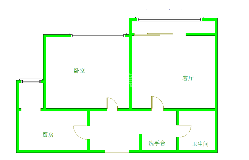 公园西  1室1厅1卫   1900.00元/月室内图1