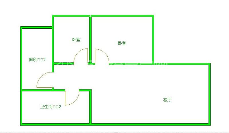 保利香槟光华  2室1厅1卫   2500.00元/月室内图1